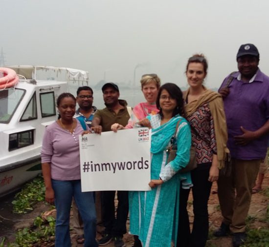 The DFID members visited the river Buriganga in Bangladesh